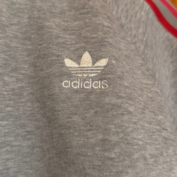 Adidas Men's Originals 3D Trefoil 3-Stripe Crewneck Sweatshirt Grey Size Medium - Picture 7 of 11